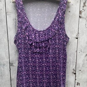 Women’s XL Merona Purple Ruffled Tank-top